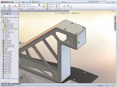 multi-body sheet metal parts|solidworks sheet metal parts.